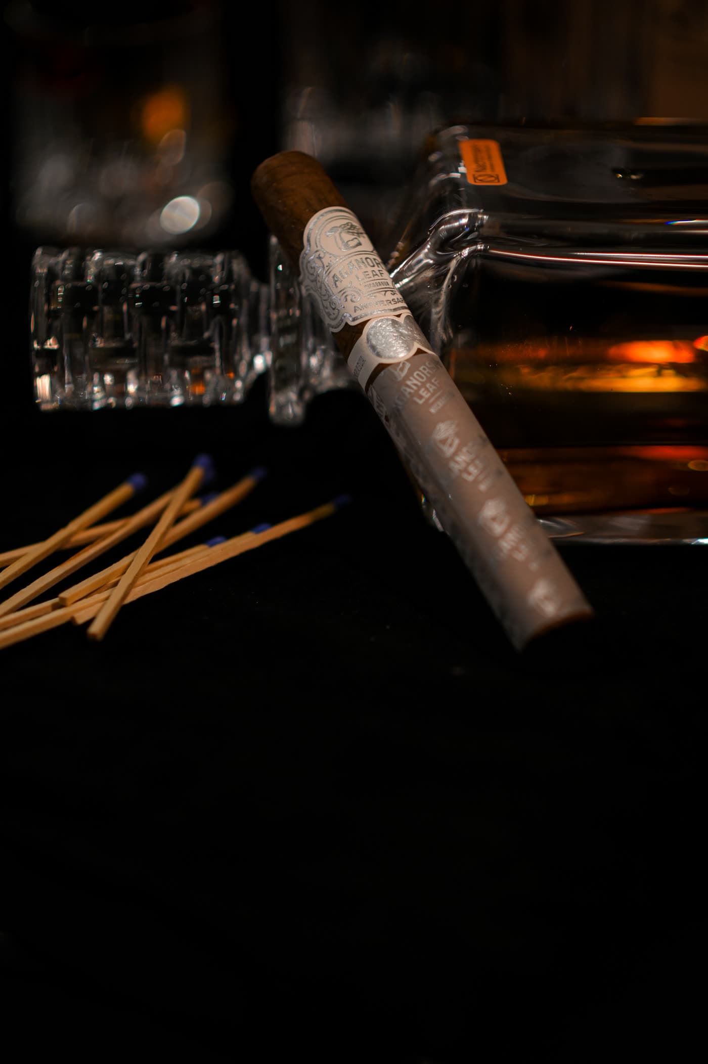Vertical cigar product detail from the controlled still-life series.